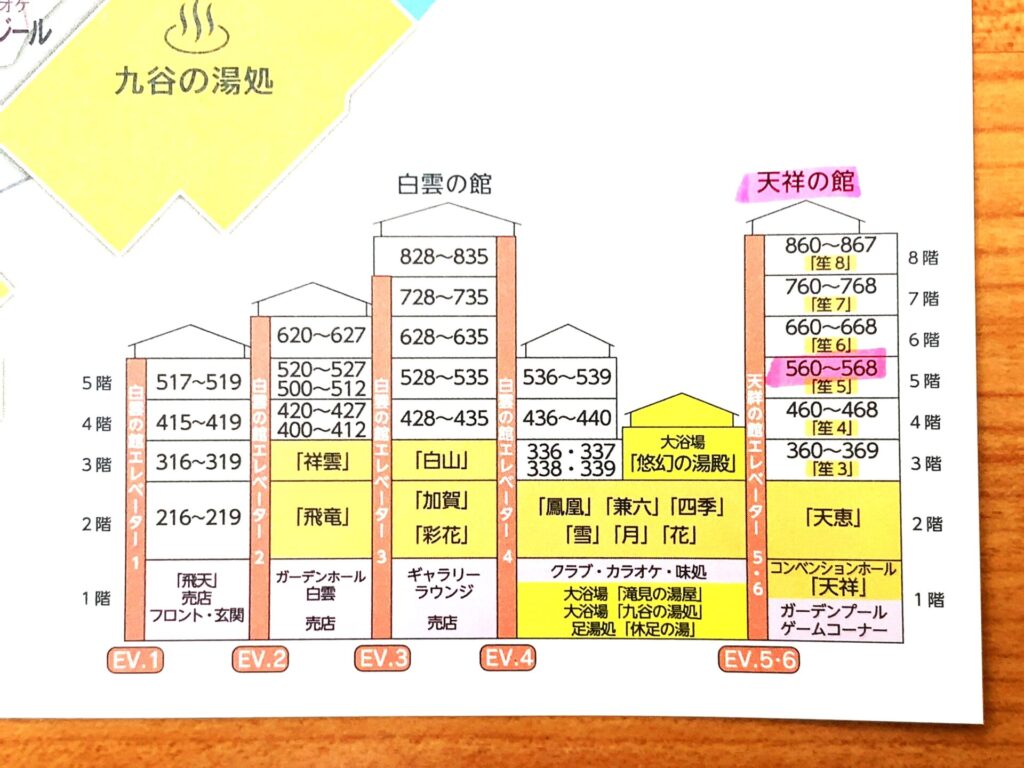 山代温泉ゆのくに天祥の館内図