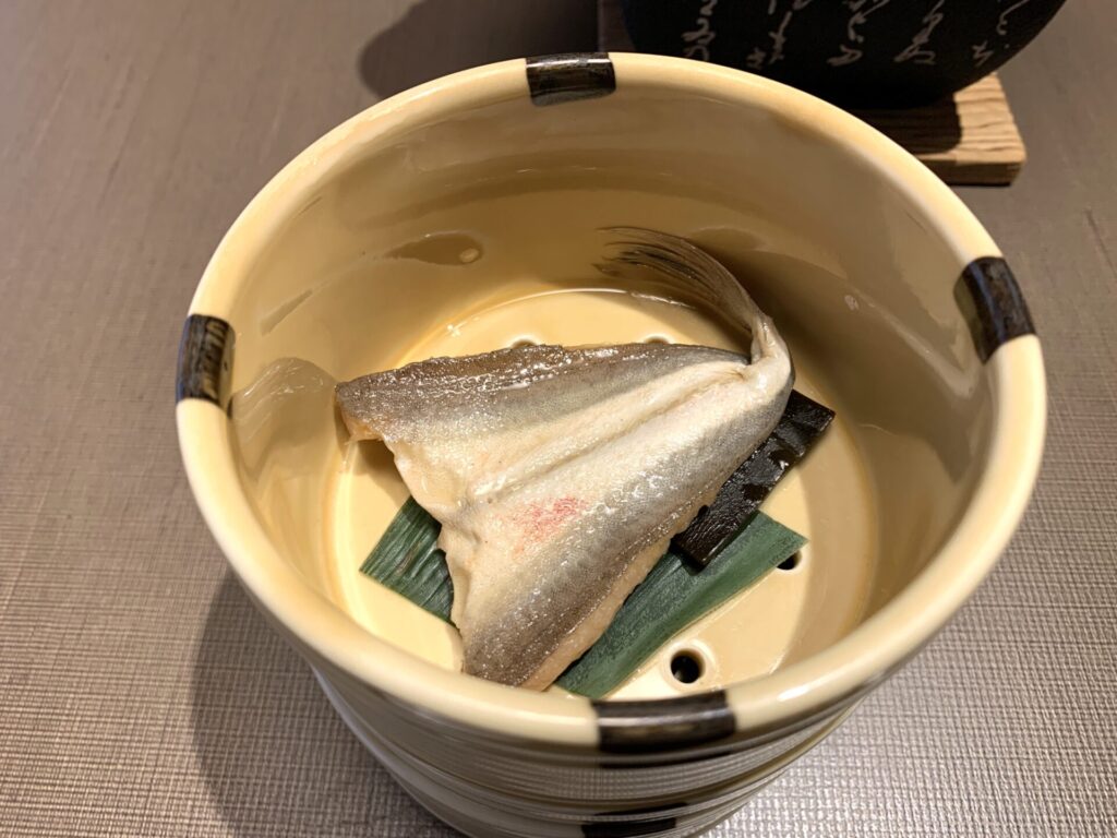 山代温泉ゆのくに天祥の朝食のほうほうのいしる焼