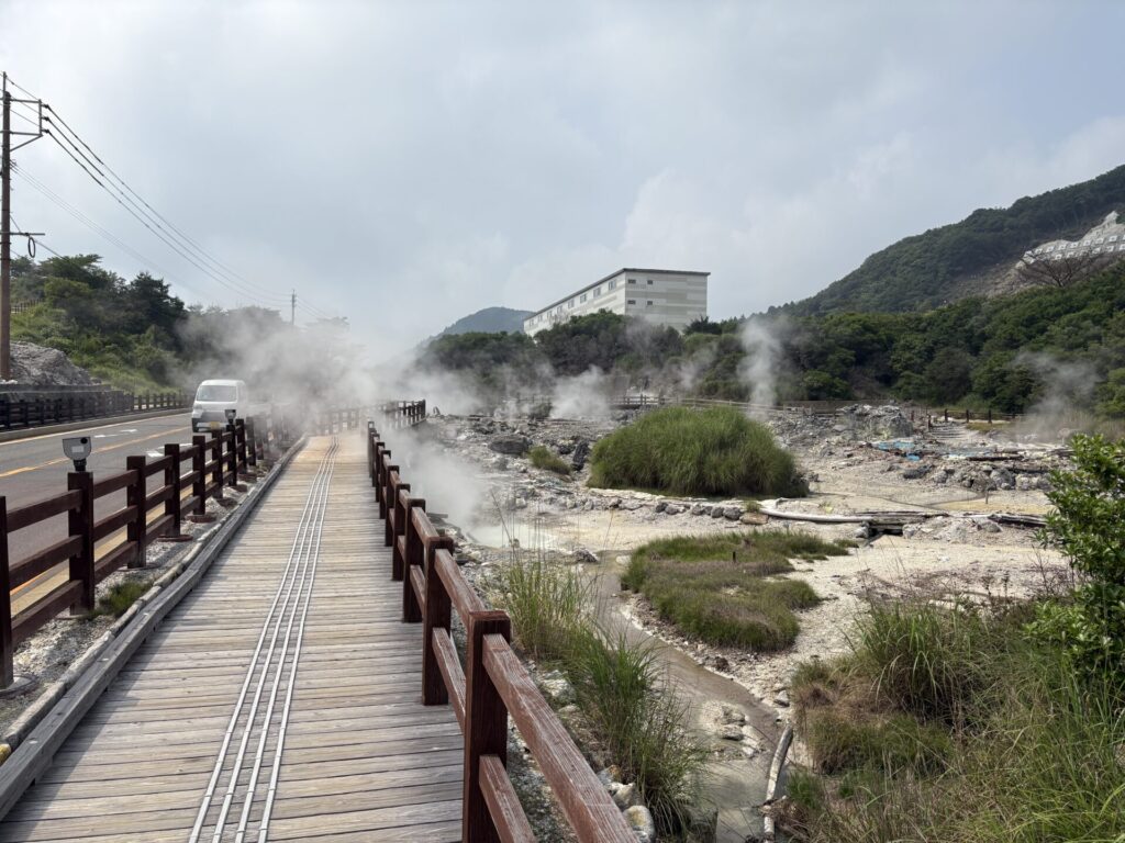 雲仙地獄の湯けむり