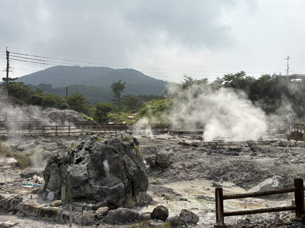 雲仙地獄の湯けむり