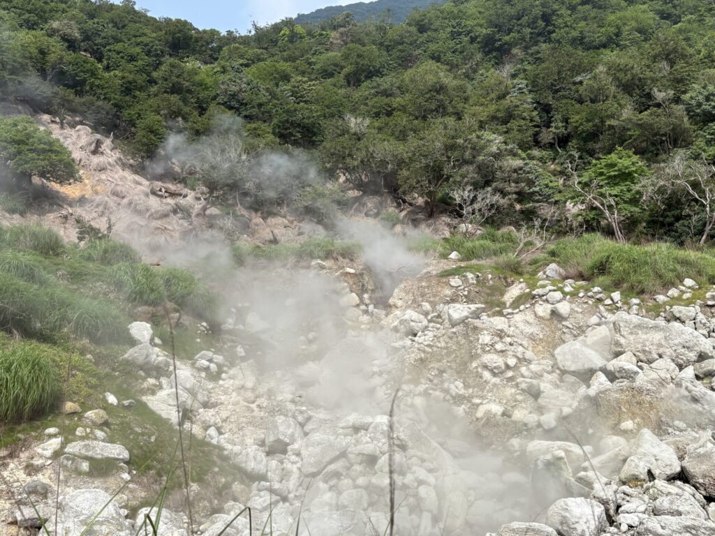 雲仙地獄の湯けむり