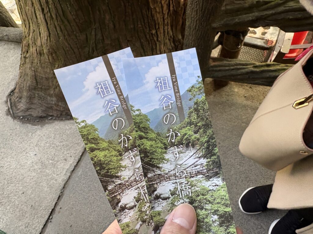 「かずら橋」の入場チケットの写真